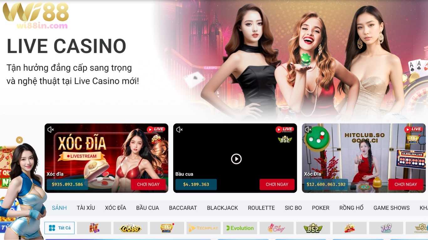 Live Casino Wi88 là gì?