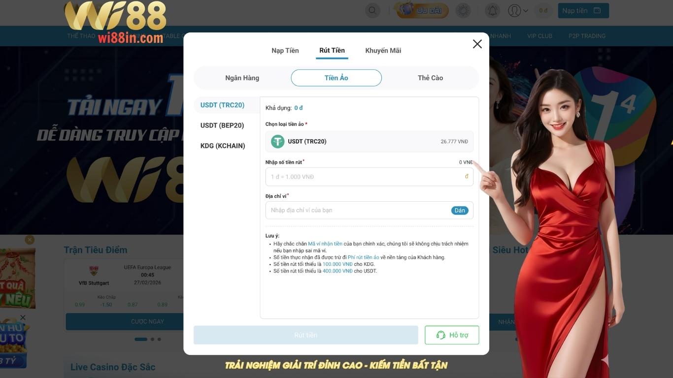 Quy trình giao dịch rút tiền Wi88 an toàn, đơn giản Quy trình giao dịch rút tiền Wi88 an toàn, đơn giản