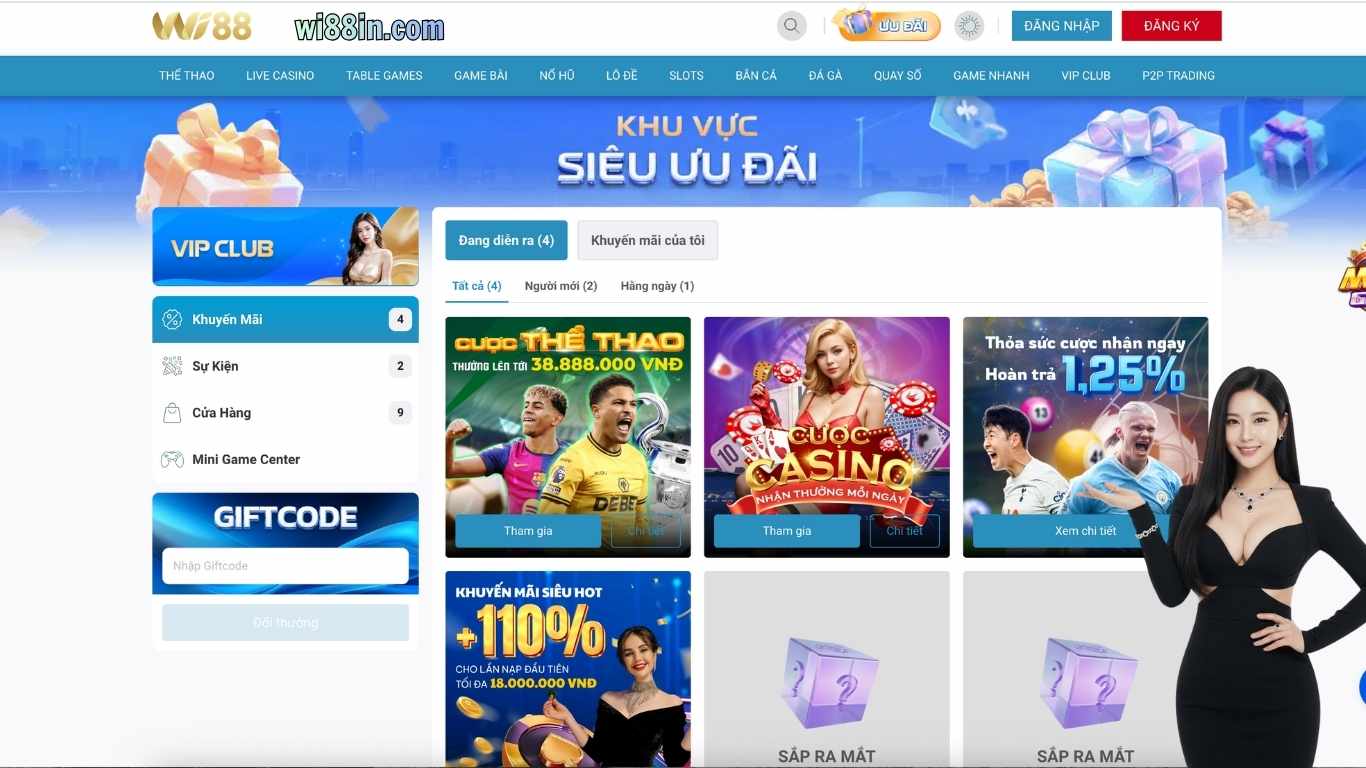 Những gói khuyến mãi WI88 mới nhất 2026