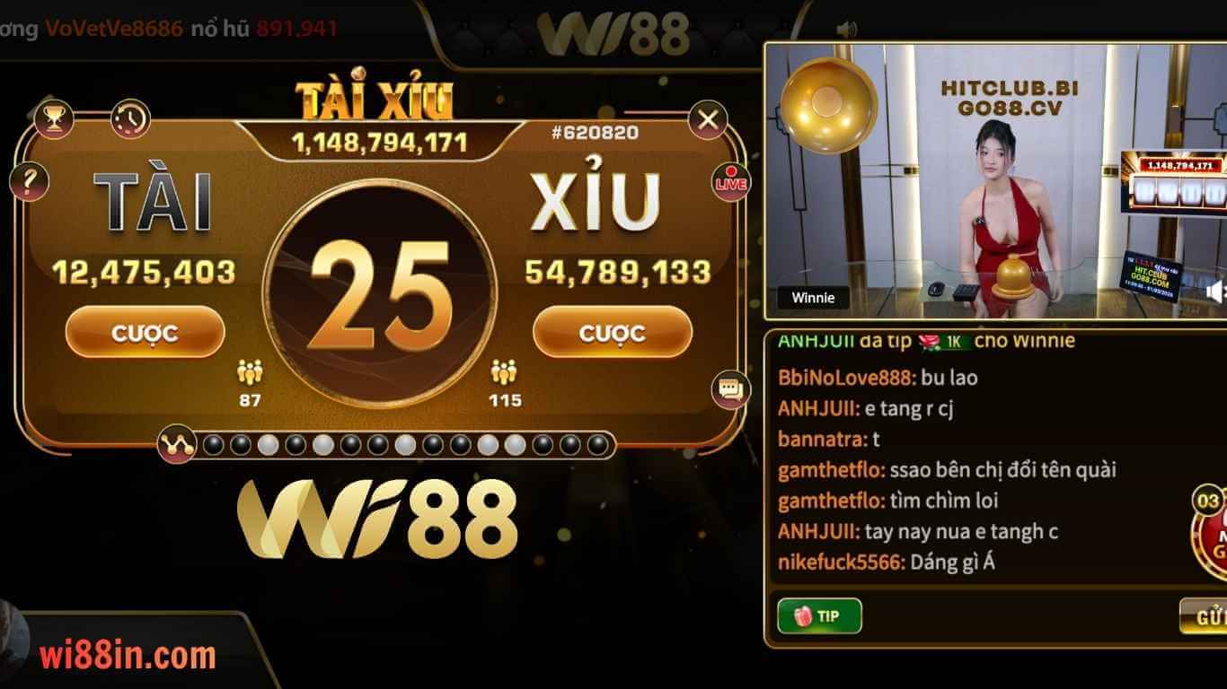 Những ưu điểm của sảnh tài xỉu Livestream Wi88